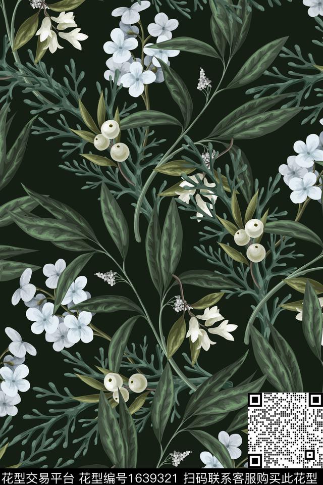 花卉小碎花女装数码印花华亿平台下载（图片编号: 1639321） - 瓦栏（Walan）