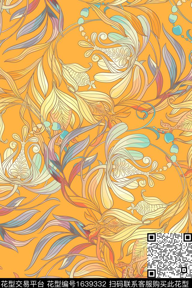 民族风花卉女装数码印花华亿平台下载（图片编号: 1639332） - 瓦栏（Walan）