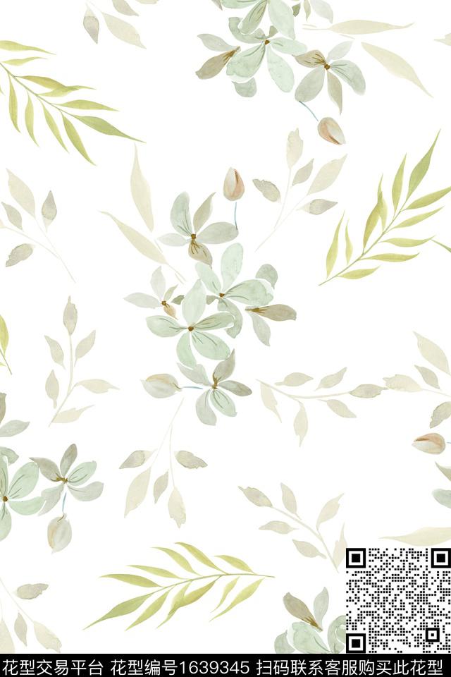 小清新花卉小碎花数码印花华亿平台下载（图片编号: 1639345） - 瓦栏（Walan）