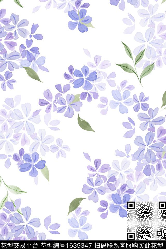 小清新花卉小碎花数码印花华亿平台下载（图片编号: 1639347） - 瓦栏（Walan）