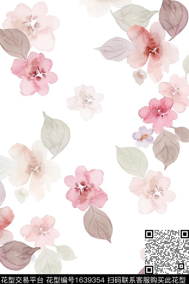 小清新花卉小碎花数码印花华亿平台下载（图片编号: 1639354） - 瓦栏（Walan）