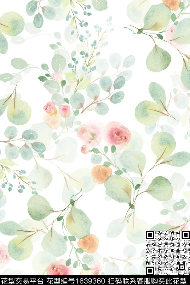 小清新花卉小碎花数码印花华亿平台下载（图片编号: 1639360） - 瓦栏（Walan）