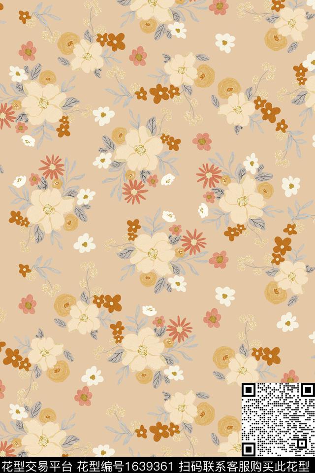 小清新花卉小碎花数码印花华亿平台下载（图片编号: 1639361） - 瓦栏（Walan）