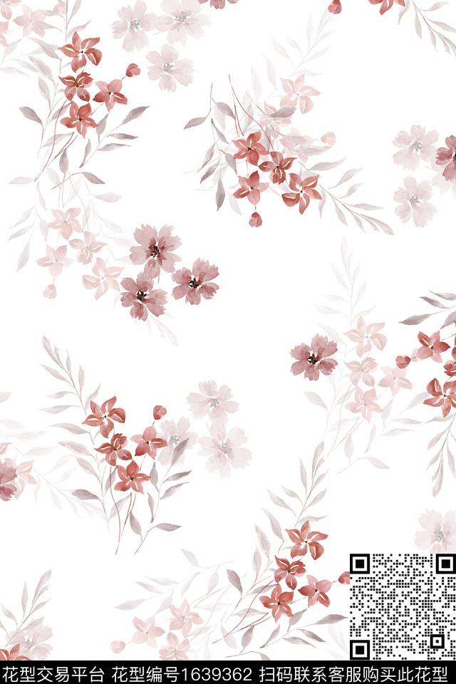 小清新花卉小碎花数码印花华亿平台下载（图片编号: 1639362） - 瓦栏（Walan）