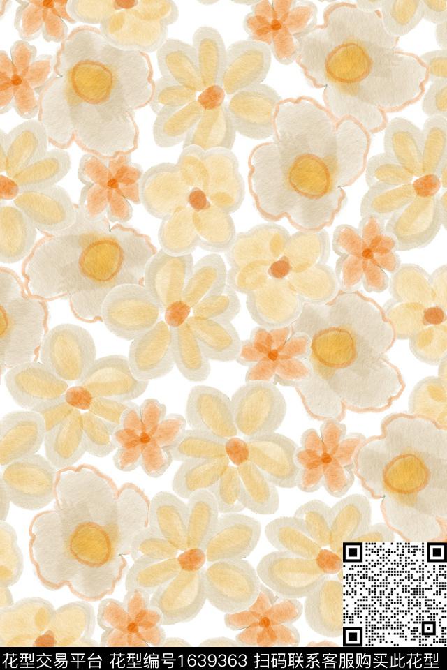 小清新花卉小碎花数码印花华亿平台下载（图片编号: 1639363） - 瓦栏（Walan）