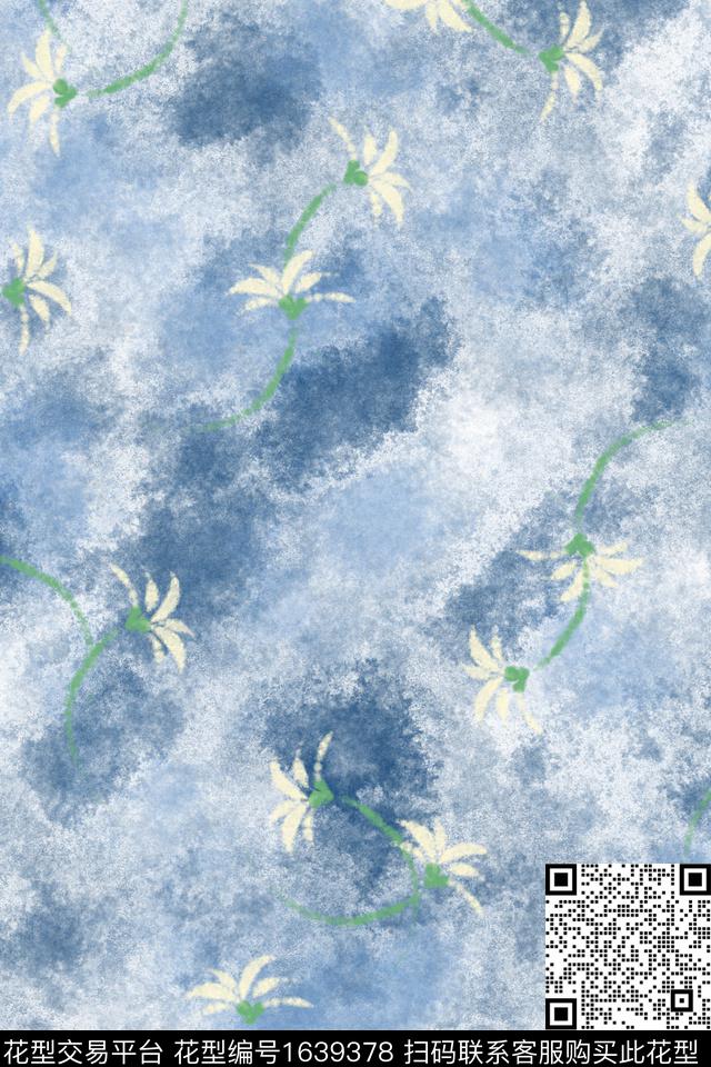 侘寂花卉小碎花数码印花华亿平台下载（图片编号: 1639378） - 瓦栏（Walan）