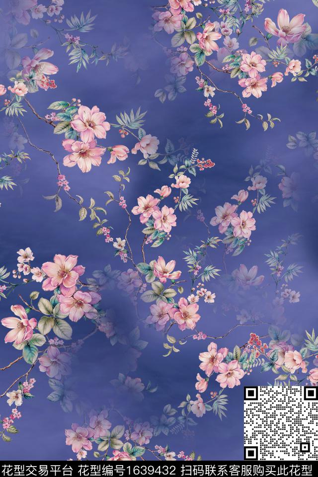 年轻女装花卉小碎花数码印花华亿平台下载（图片编号: 1639432） - 瓦栏（Walan）