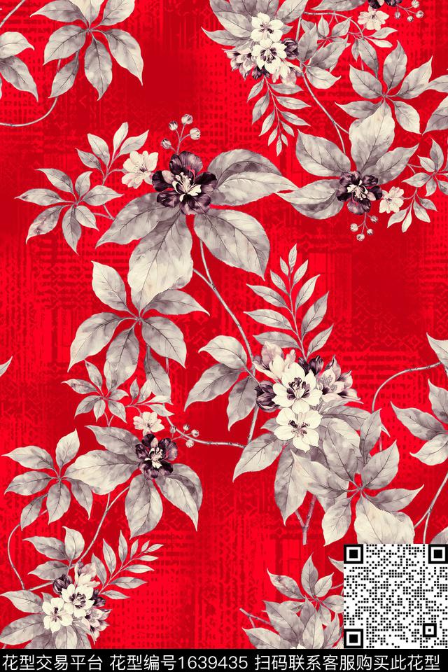 年轻女装花卉小碎花数码印花华亿平台下载（图片编号: 1639435） - 瓦栏（Walan）
