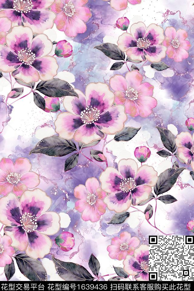 年轻女装花卉小碎花数码印花华亿平台下载（图片编号: 1639436） - 瓦栏（Walan）