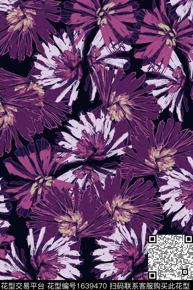 花卉小碎花女装数码印花华亿平台下载（图片编号: 1639470） - 瓦栏（Walan）