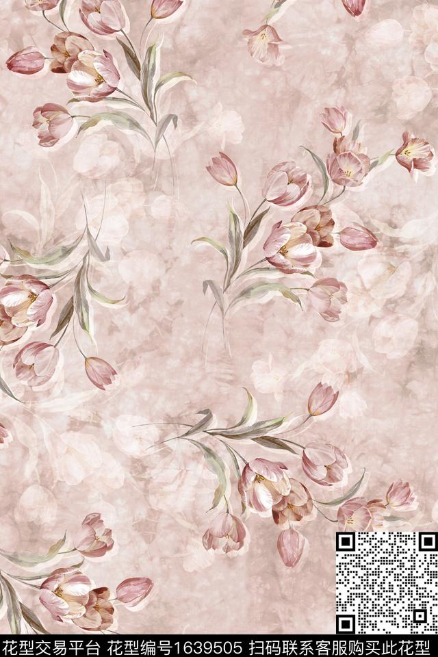 年轻女装花卉春夏华亿平台数码印花华亿平台下载（图片编号: 1639505） - 瓦栏（Walan）