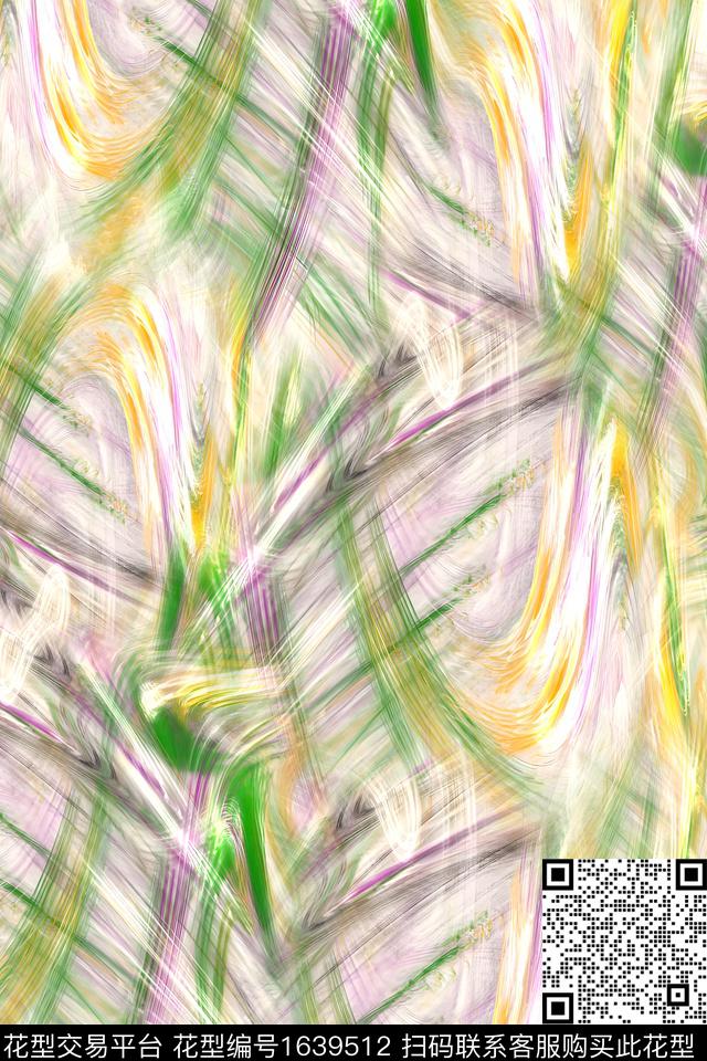 年轻女装肌理抽象数码印花华亿平台下载（图片编号: 1639512） - 瓦栏（Walan）