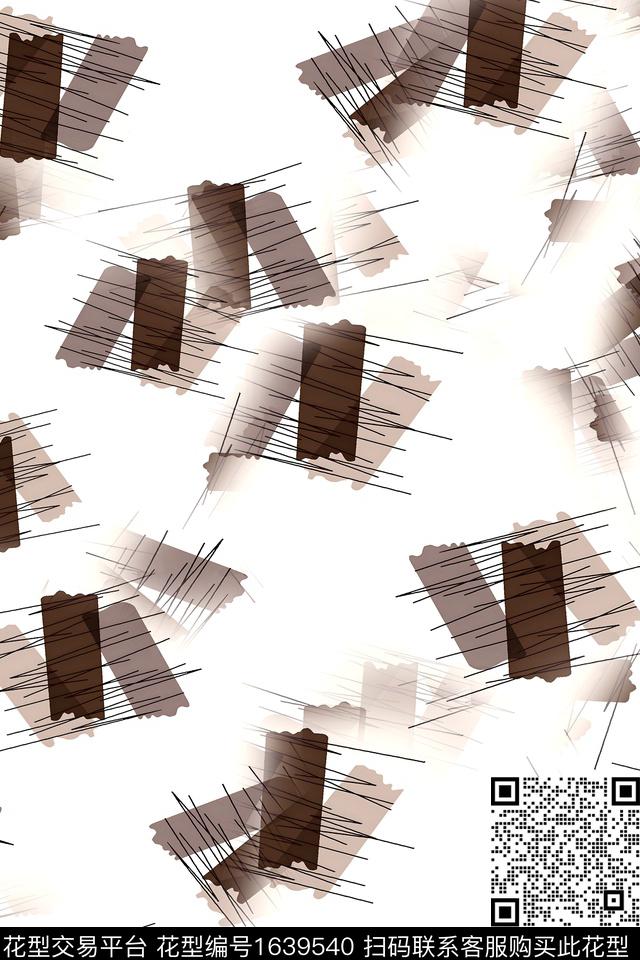 衬衫几何男装数码印花华亿平台下载（图片编号: 1639540） - 瓦栏（Walan）