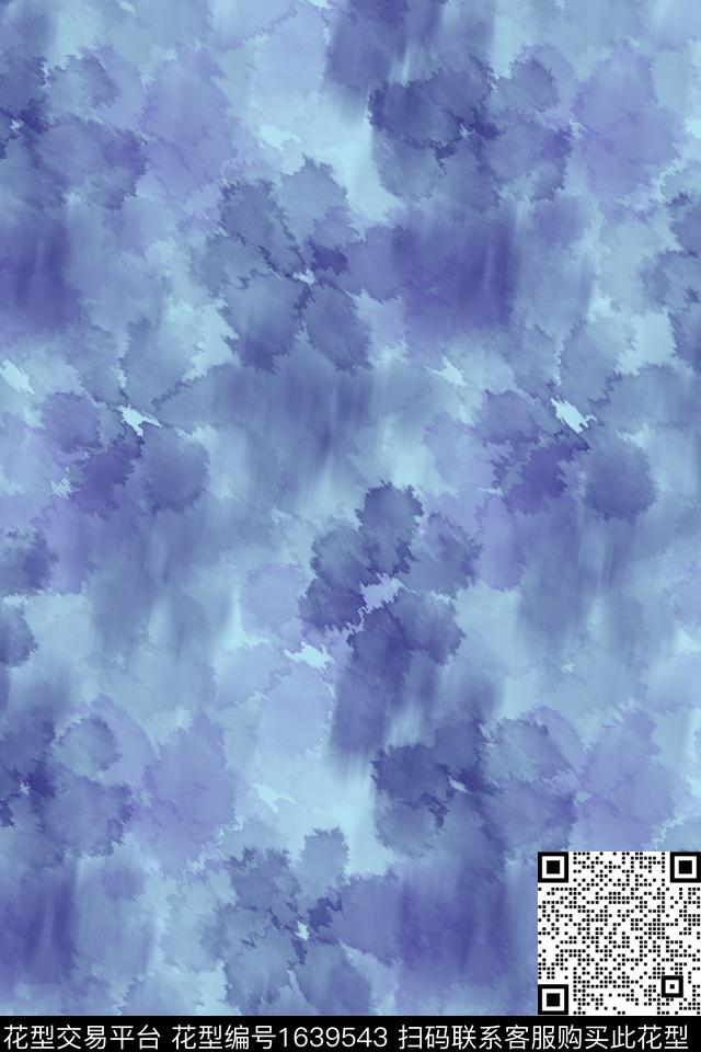 花卉水彩朦胧花卉数码印花华亿平台下载（图片编号: 1639543） - 瓦栏（Walan）