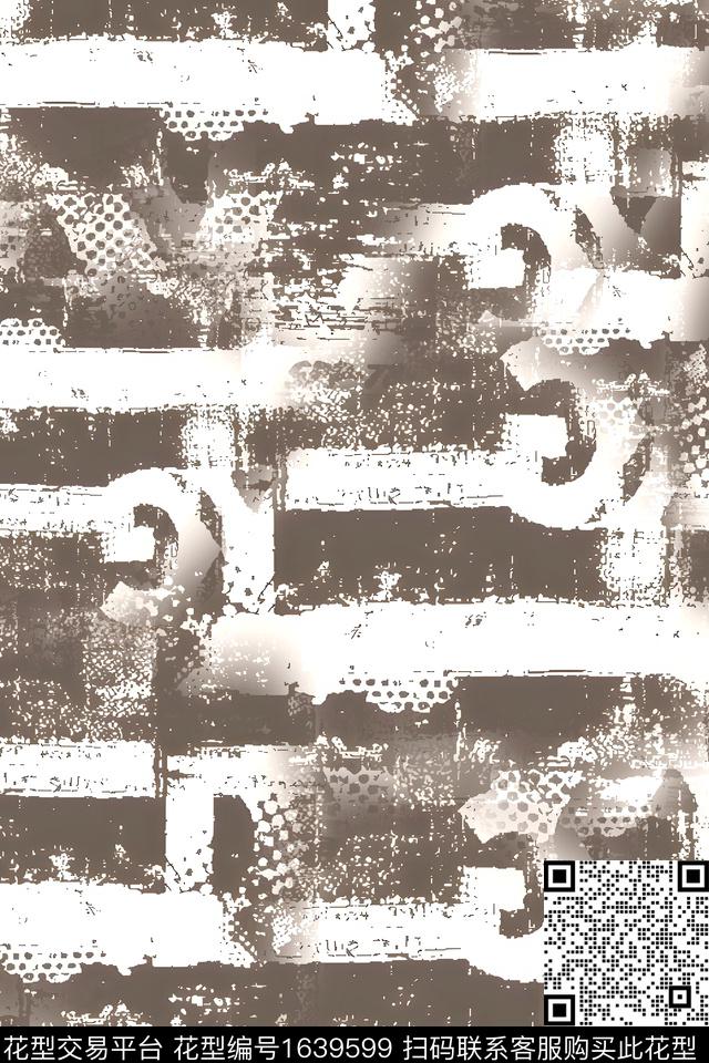 衬衫几何男装数码印花华亿平台下载（图片编号: 1639599） - 瓦栏（Walan）