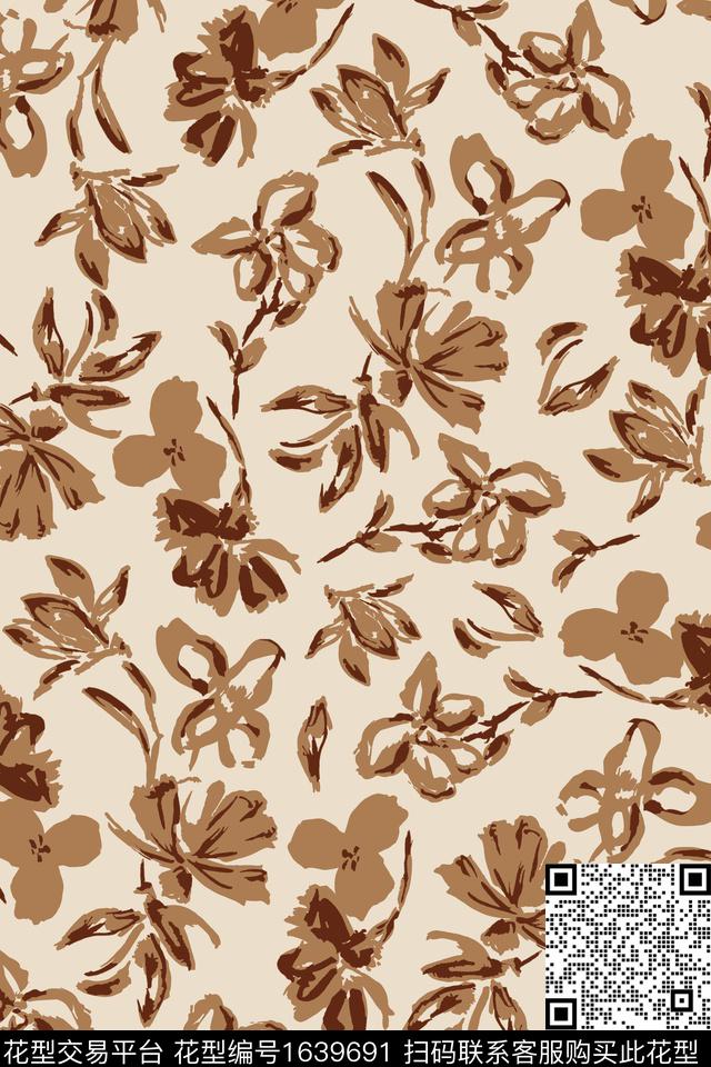 年轻女装花卉春夏华亿平台传统印花华亿平台下载（图片编号: 1639691） - 瓦栏（Walan）