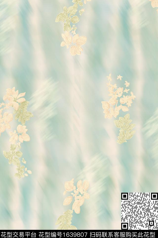 年轻女性花卉数码印花华亿平台下载（图片编号: 1639807） - 瓦栏（Walan）