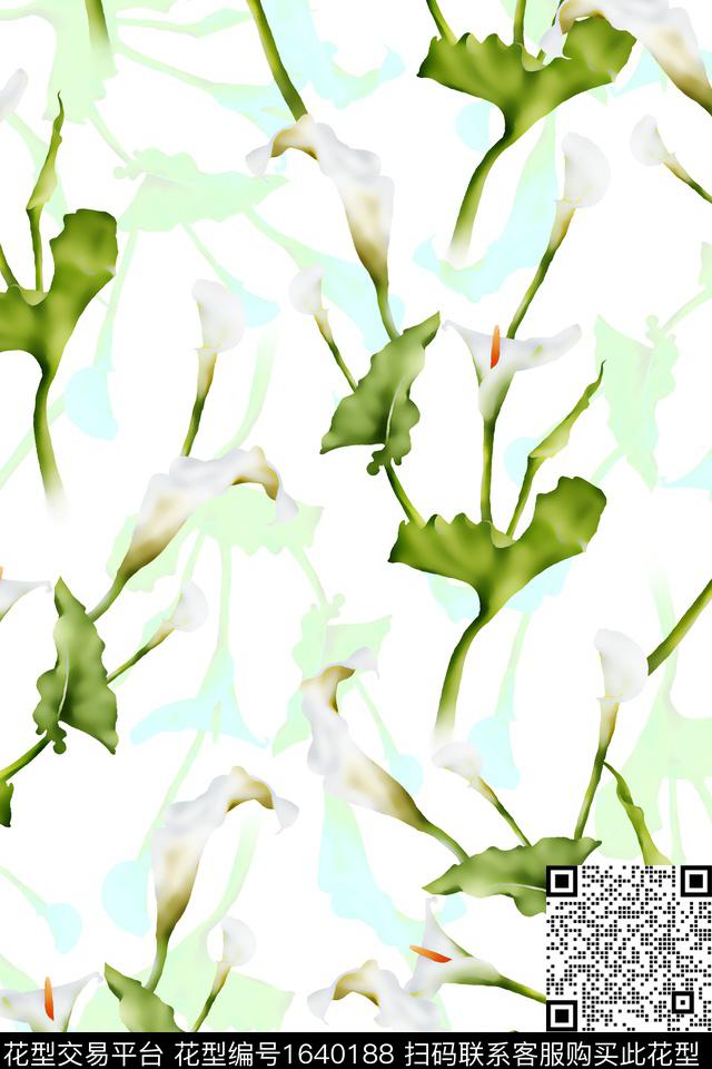 满版散花花卉罂粟花数码印花华亿平台下载（图片编号: 1640188） - 瓦栏（Walan）