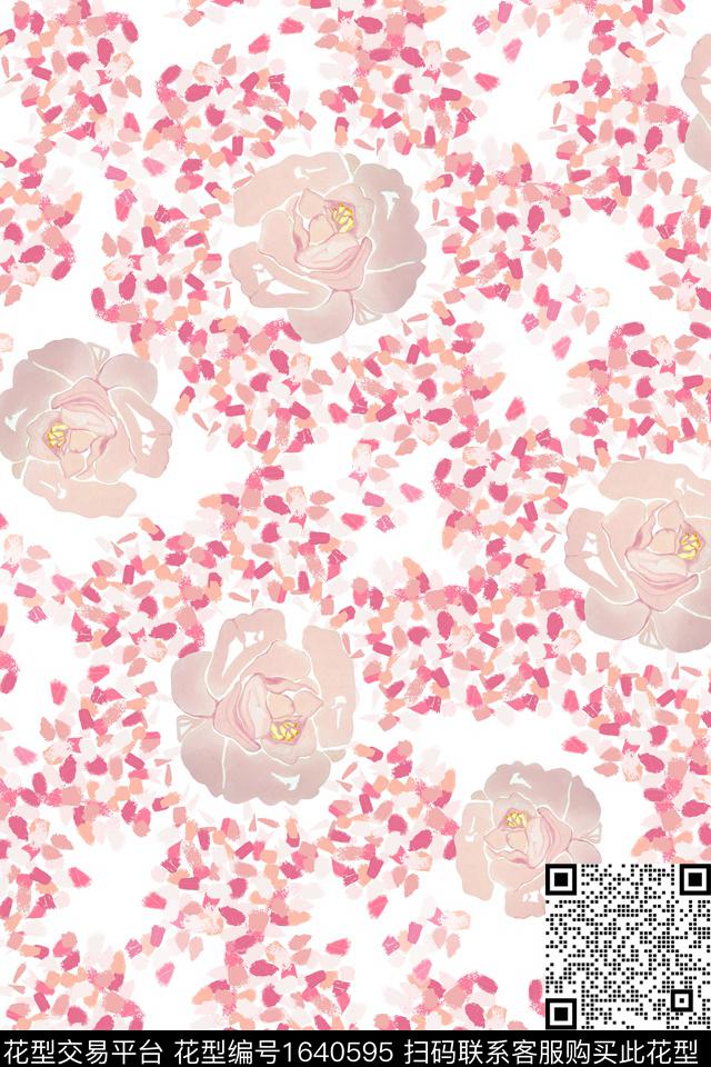 花卉小碎花大牌风数码印花华亿平台下载（图片编号: 1640595） - 瓦栏（Walan）