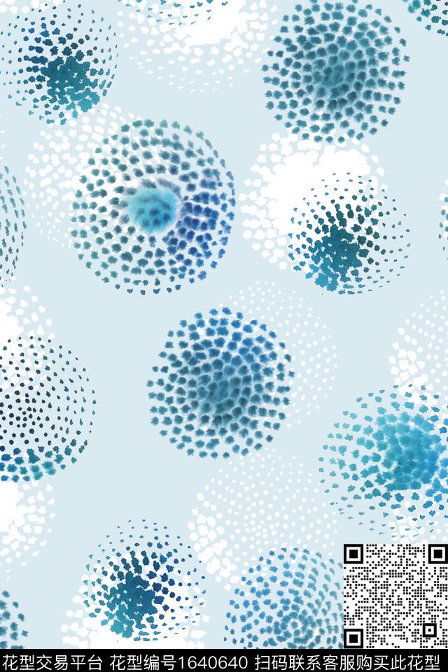 大牌风波点抽象数码印花华亿平台下载（图片编号: 1640640） - 瓦栏（Walan）