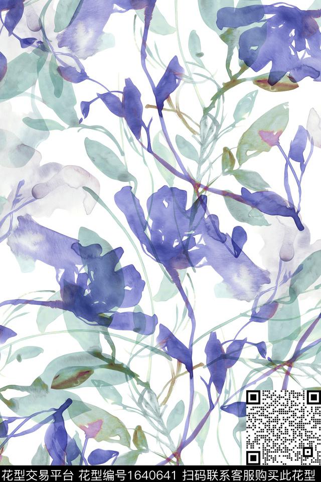 年轻女装花卉大牌风数码印花华亿平台下载（图片编号: 1640641） - 瓦栏（Walan）