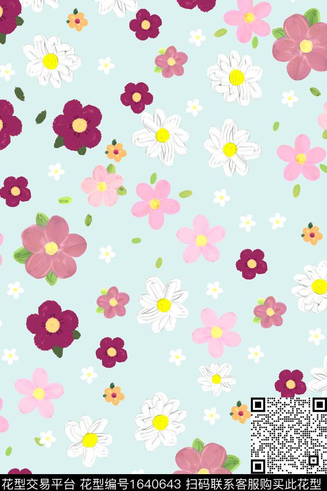 年轻女装花卉大牌风数码印花华亿平台下载（图片编号: 1640643） - 瓦栏（Walan）