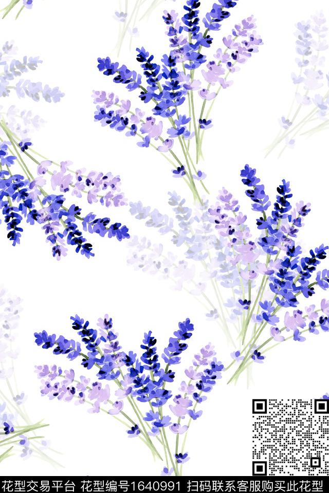 花卉大牌风数码印花华亿平台下载（图片编号: 1640991） - 瓦栏（Walan）