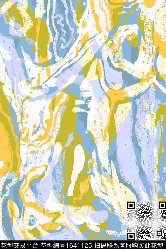 年轻女装肌理抽象数码印花华亿平台下载（图片编号: 1641125） - 瓦栏（Walan）