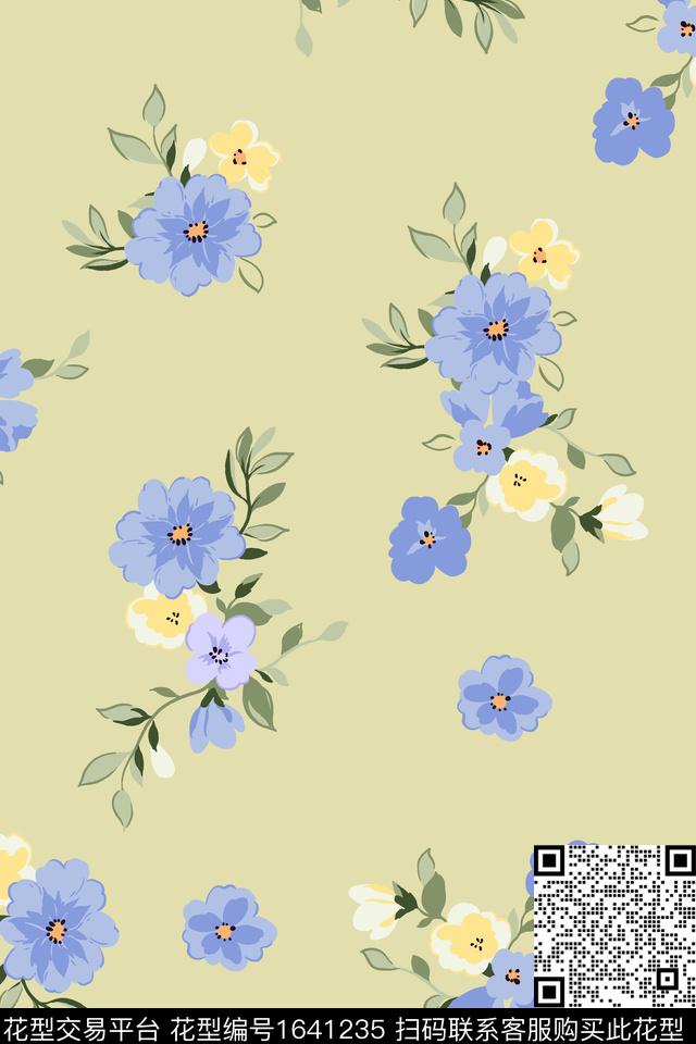 年轻女装花卉大牌风数码印花华亿平台下载（图片编号: 1641235） - 瓦栏（Walan）