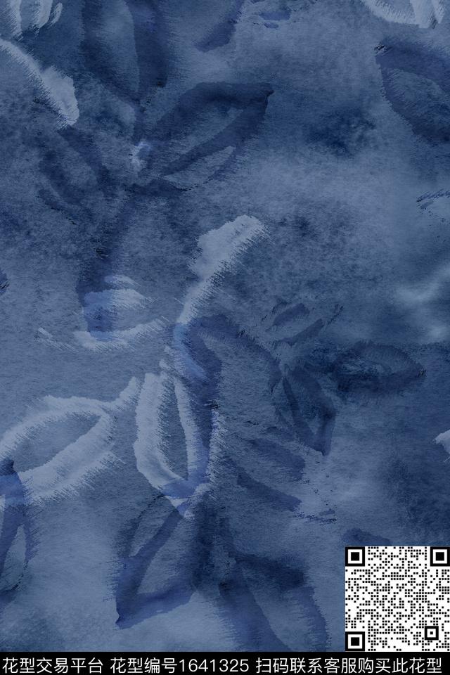 跳接水彩抽象数码印花华亿平台下载（图片编号: 1641325） - 瓦栏（Walan）