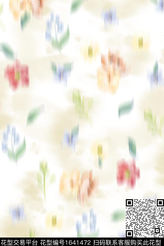 年轻女装花卉小碎花数码印花华亿平台下载（图片编号: 1641472） - 瓦栏（Walan）