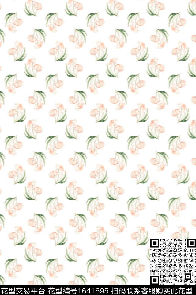 年轻女性花卉水彩数码印花华亿平台下载（图片编号: 1641695） - 瓦栏（Walan）