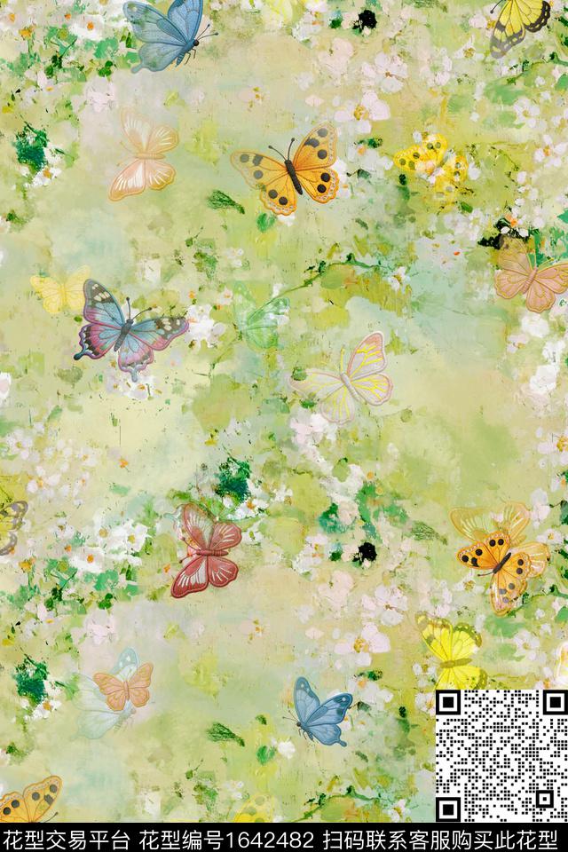 年轻女装花卉小碎花数码印花华亿平台下载（图片编号: 1642482） - 瓦栏（Walan）