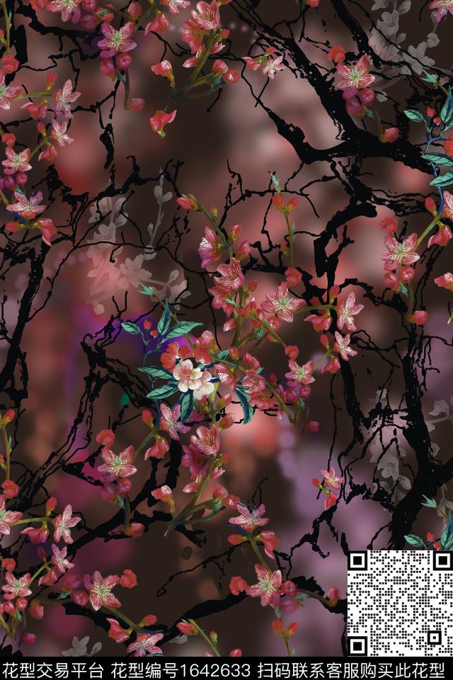 年轻女装花卉小碎花数码印花华亿平台下载（图片编号: 1642633） - 瓦栏（Walan）