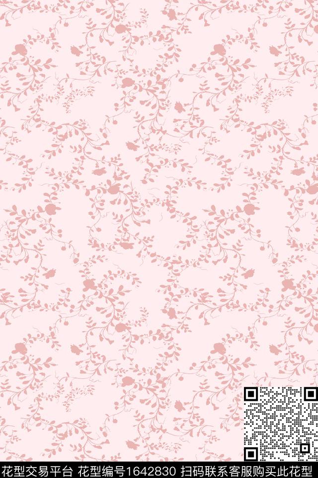 年轻女装小清新花卉数码印花华亿平台下载（图片编号: 1642830） - 瓦栏（Walan）