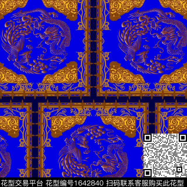 中国风唐装镂空传统印花华亿平台下载（图片编号: 1642840） - 瓦栏（Walan）