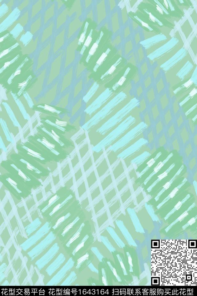 肌理笔触抽象数码印花华亿平台下载（图片编号: 1643164） - 瓦栏（Walan）