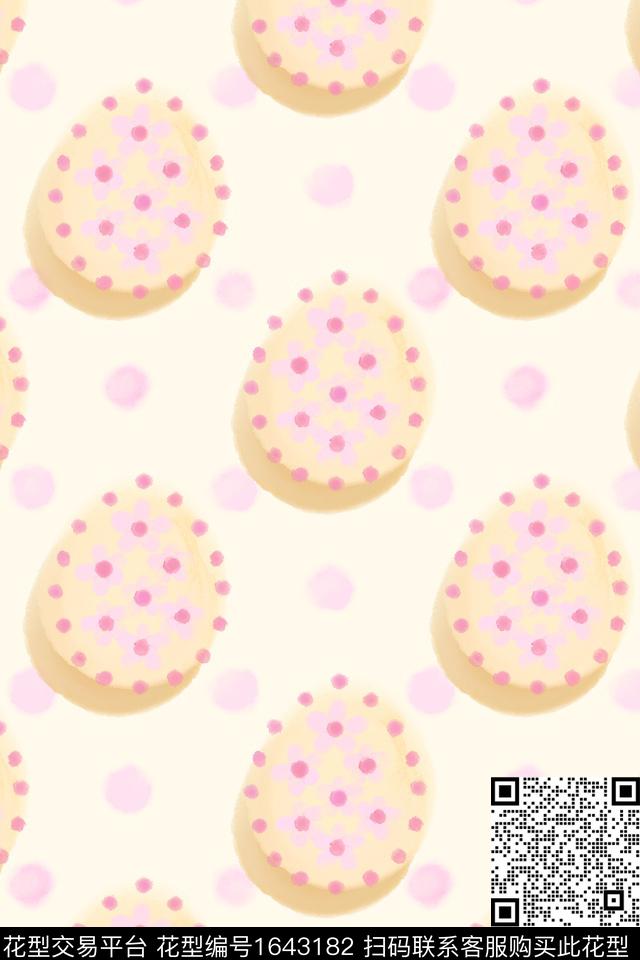 小清新可爱简约数码印花华亿平台下载（图片编号: 1643182） - 瓦栏（Walan）