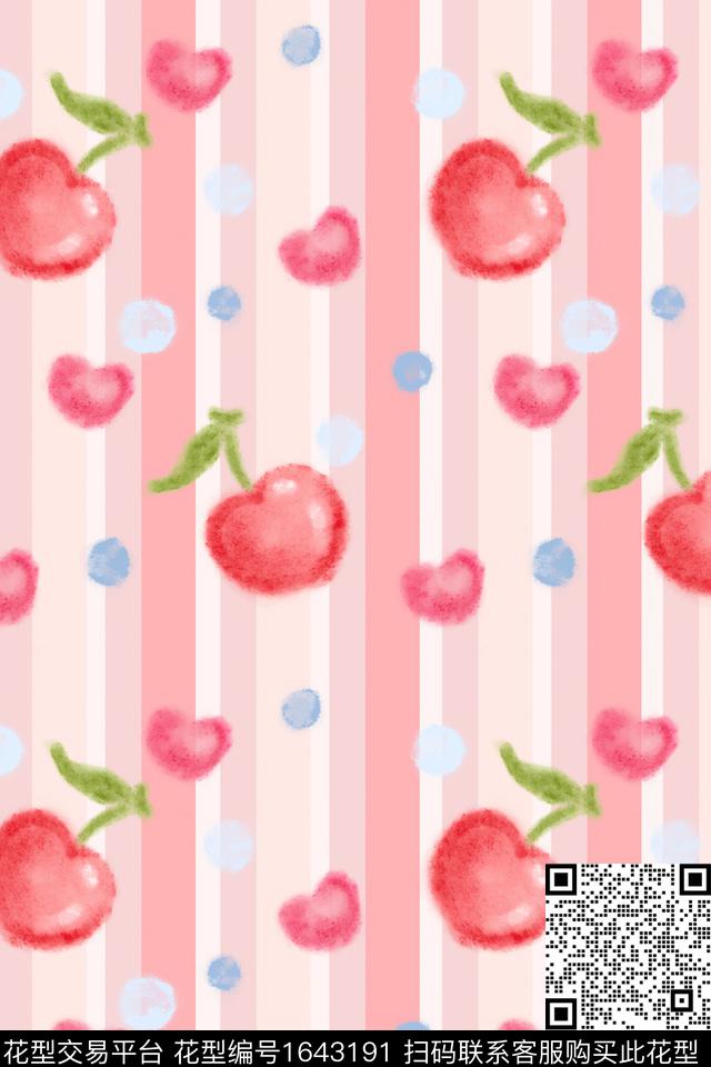 可爱爱心波点数码印花华亿平台下载（图片编号: 1643191） - 瓦栏（Walan）