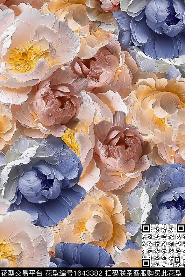 年轻女装花卉数码华亿平台数码印花华亿平台下载（图片编号: 1643382） - 瓦栏（Walan）
