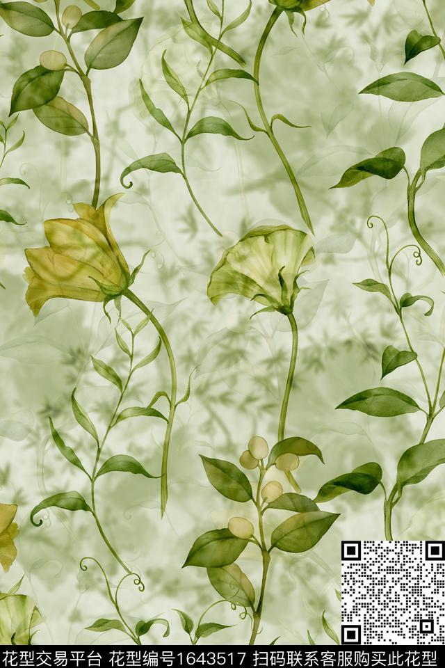 年轻女装花卉数码华亿平台数码印花华亿平台下载（图片编号: 1643517） - 瓦栏（Walan）