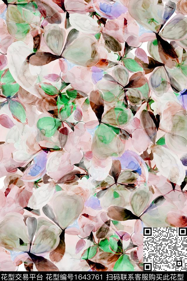 年轻女装花卉数码华亿平台数码印花华亿平台下载（图片编号: 1643761） - 瓦栏（Walan）