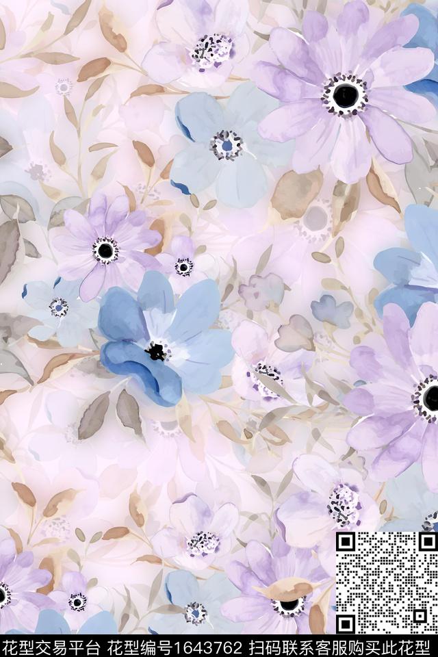 年轻女装花卉数码华亿平台数码印花华亿平台下载（图片编号: 1643762） - 瓦栏（Walan）