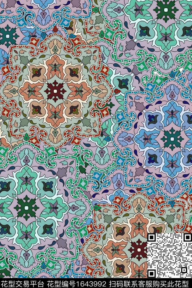 年轻女装民族风数码华亿平台数码印花华亿平台下载（图片编号: 1643992） - 瓦栏（Walan）