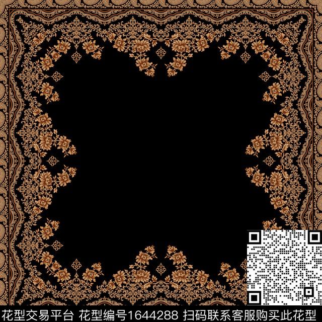 民族风围巾几何数码印花华亿平台下载（图片编号: 1644288） - 瓦栏（Walan）