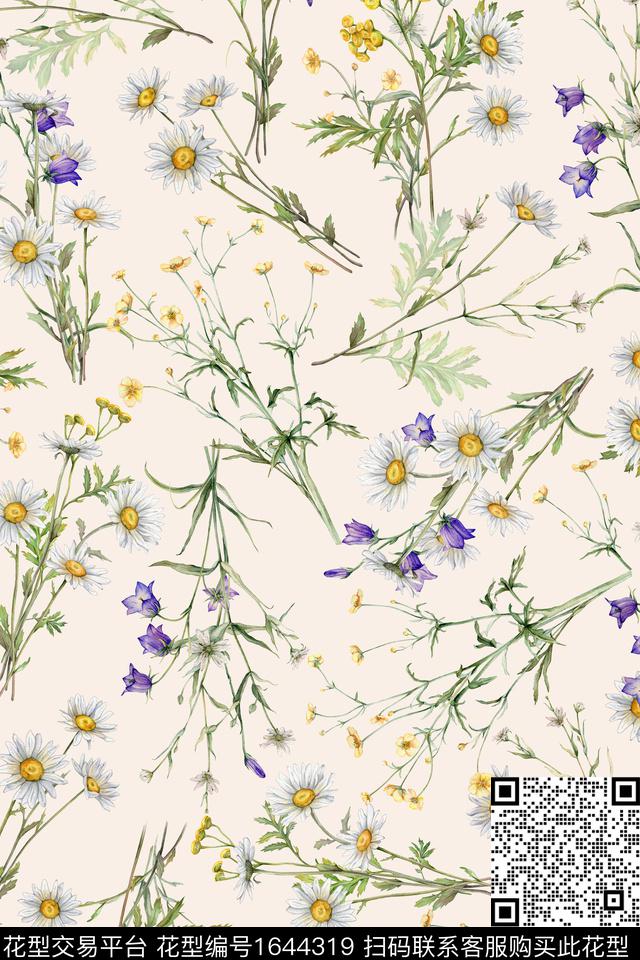 花卉春夏华亿平台小碎花数码印花华亿平台下载（图片编号: 1644319） - 瓦栏（Walan）