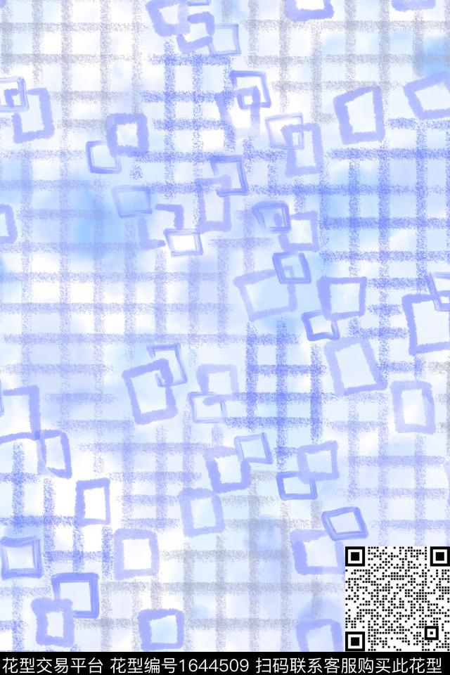 肌理几何抽象数码印花华亿平台下载（图片编号: 1644509） - 瓦栏（Walan）