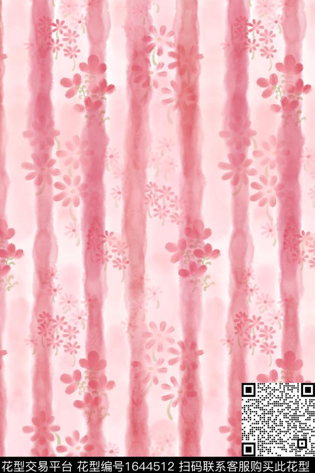 花卉小碎花水彩数码印花华亿平台下载（图片编号: 1644512） - 瓦栏（Walan）