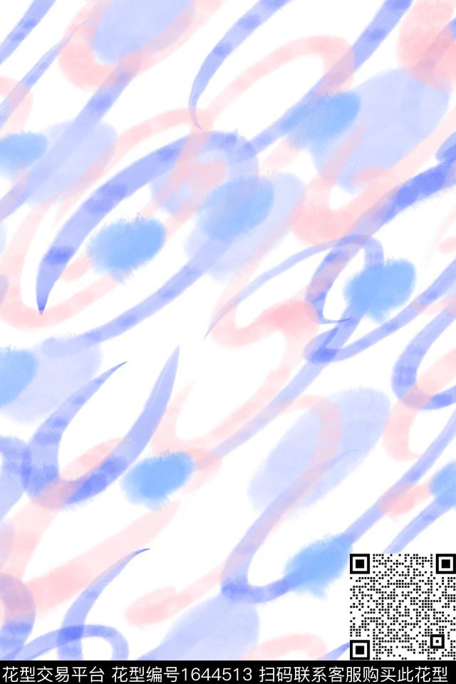 小清新简约水彩数码印花华亿平台下载（图片编号: 1644513） - 瓦栏（Walan）