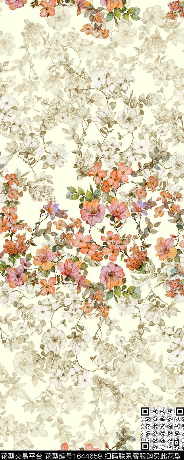 中东定位花花卉数码印花华亿平台下载（图片编号: 1644659） - 瓦栏（Walan）